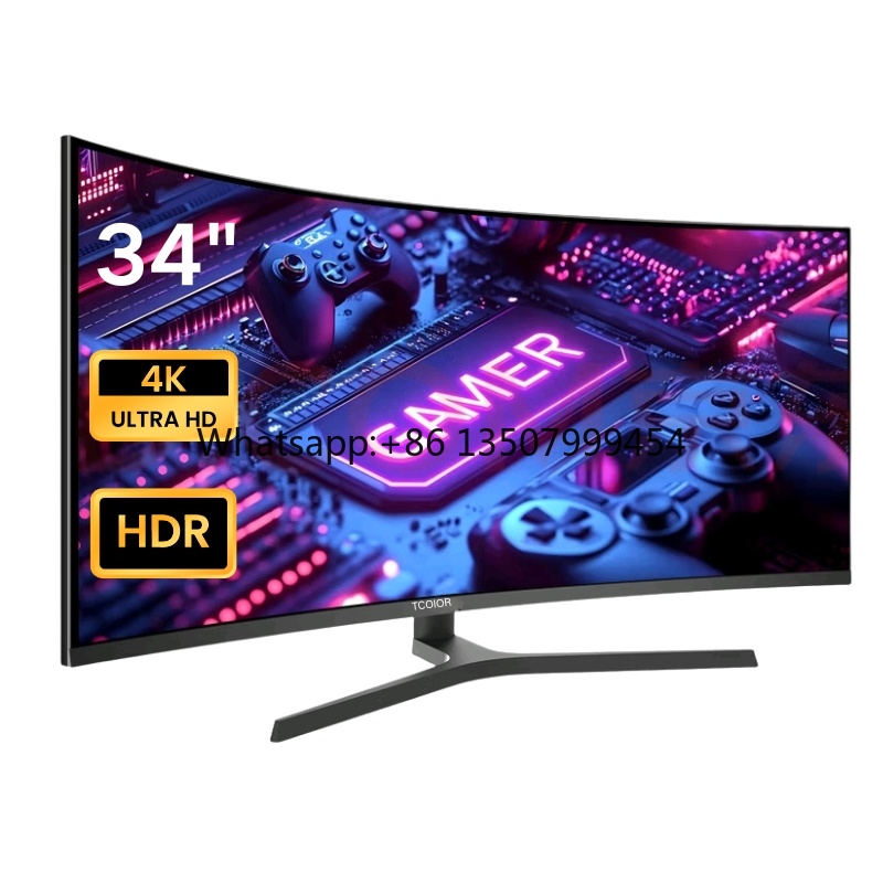 Pc Gaming Ultrawide Monitor - Moniteur 4k 34 Inch Curved Monitor