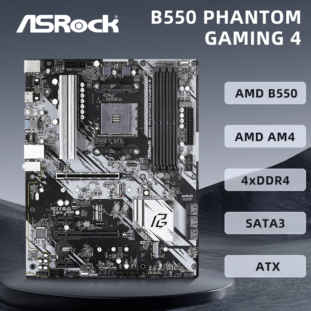 Pc Gaming Ryzen 5 - ASRock B550 PHANTOM GAMING 4 Motherboard