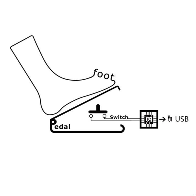 Usb Foot Pedal Gaming - 462E 3 USB Foot Pedal Programmable